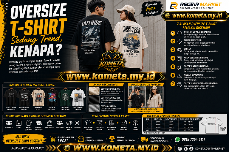 Oversize T-Shirt Sedang Trend, Kenapa? Ini Alasan Banyak Orang Menyukainya